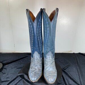 Rare Women's 8.5 Vintage West HH,  Two Toned Full Calf Western Cowboy Boot,